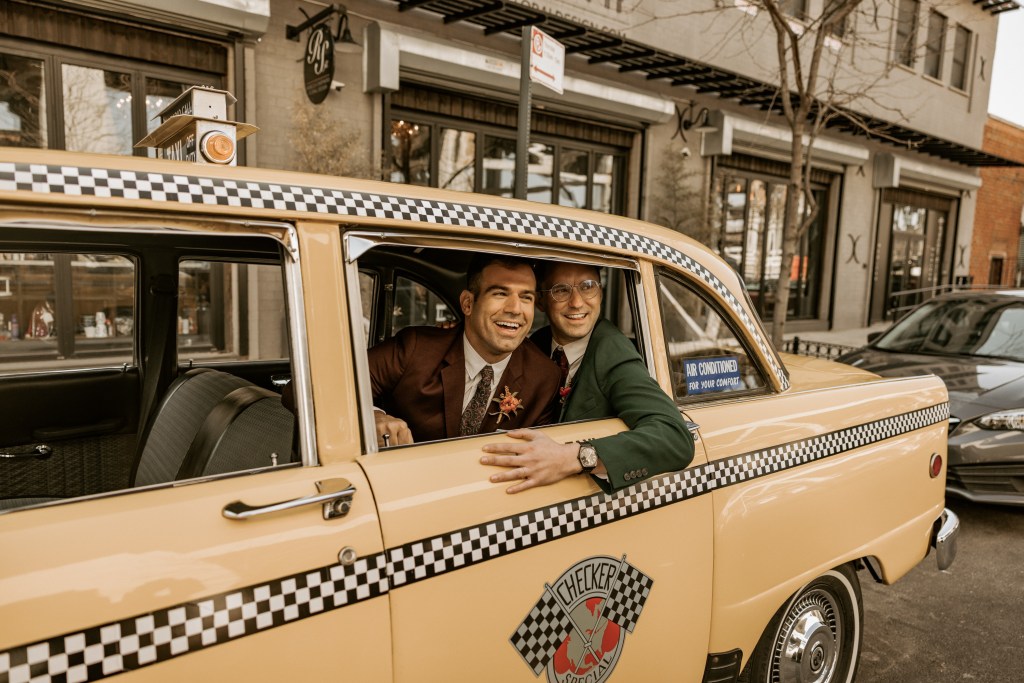 gay couple Brooklyn New York City taxi