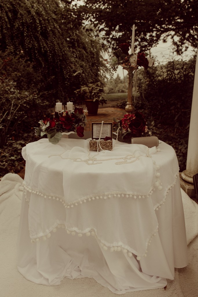 wedding ceremony set up